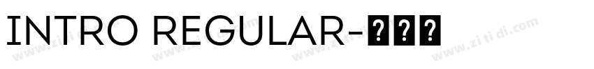 INTRO REGULAR字体转换